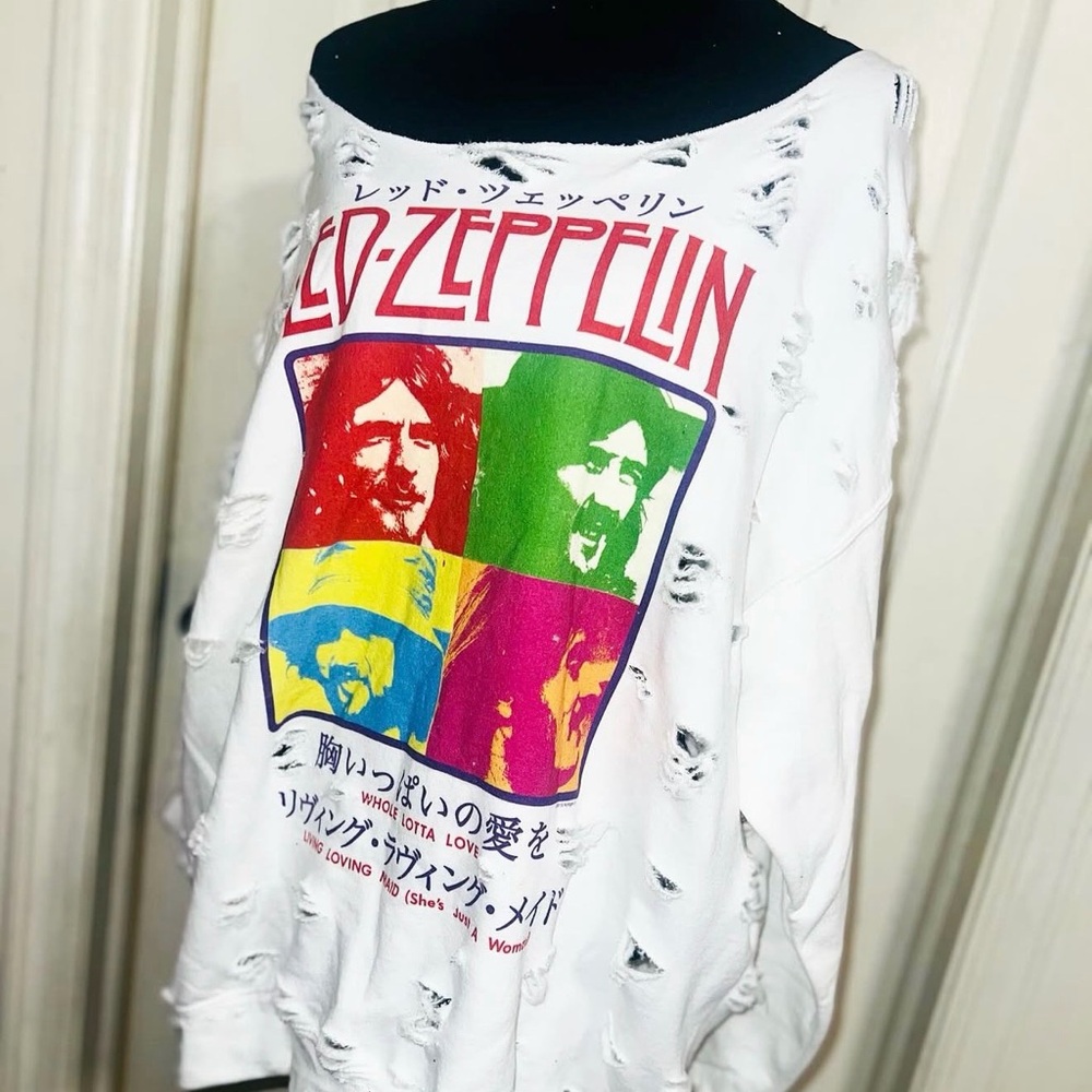 Led Zeppelin Distressed Graphic Sweatshirt - Picture 6 of 6